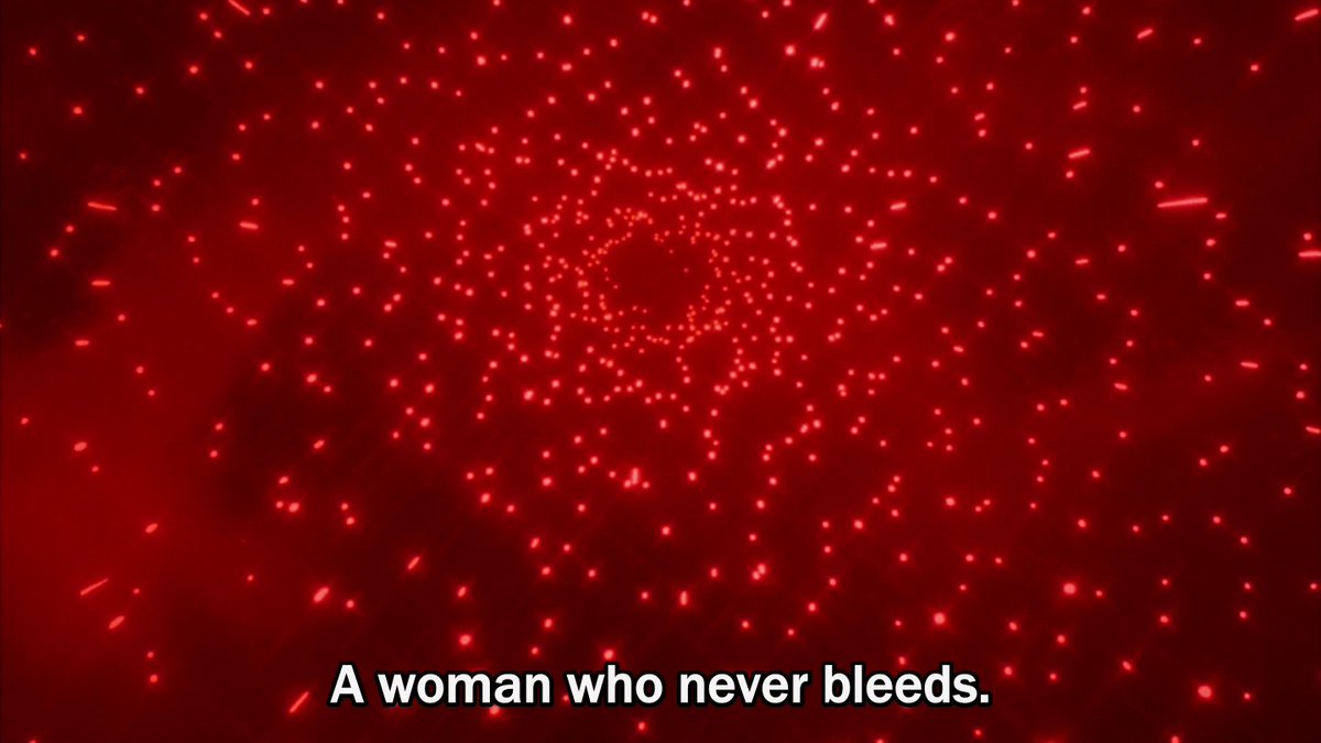 rei associates asuka with red, with rage, with the colors of the dummy plug, with selfishness. all these threaten rei's assumptions about her self-worth. like asuka, rei comes to terms with her agency-- that she does not need to die because she's told to.