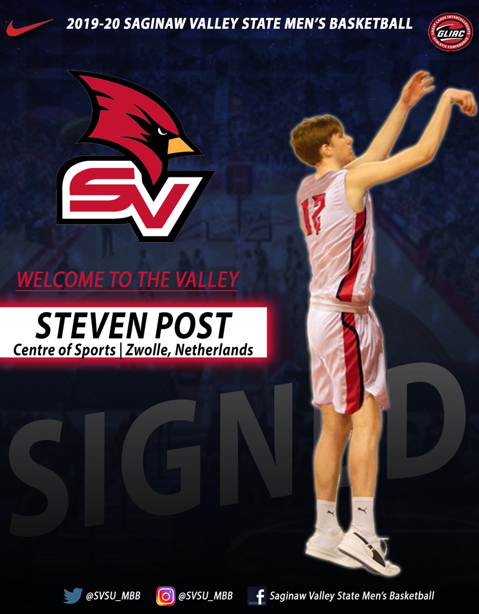 SVSU_MBB's tweet photo. The paperwork has been signed🖊 

We are very excited to announce our newest addition to The Valley- Steven Post‼️ The 6’10 forward comes way of the Netherlands and brings a ton of skill and versatility. Welcome aboard, Steven! #GoCards🏀 https://t.co/IOf1eZYiut