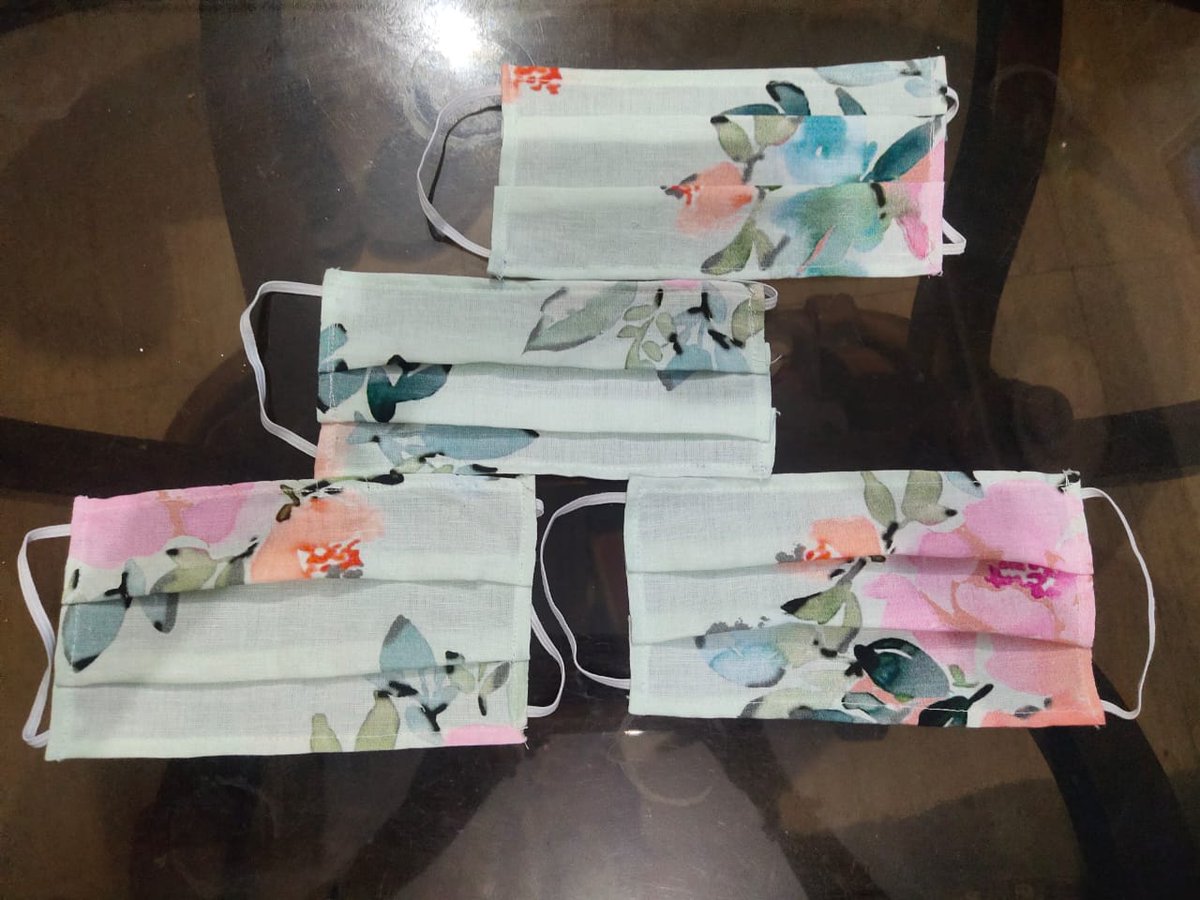 deezeal's tweet photo. Handmade cotton mask #facemask #StayHomeStaySafe #WearAMask if anybody interested please let us know https://t.co/zy6hCQZAJl
