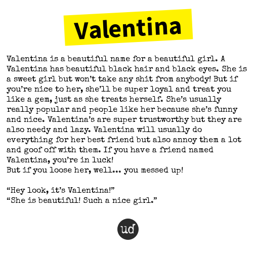 urban dictionary on twitter jitbalba valentina valentina is a beautiful name for a beautiful girl a https t co 62lx7m7ueg https t co twaspfhkuh twitter