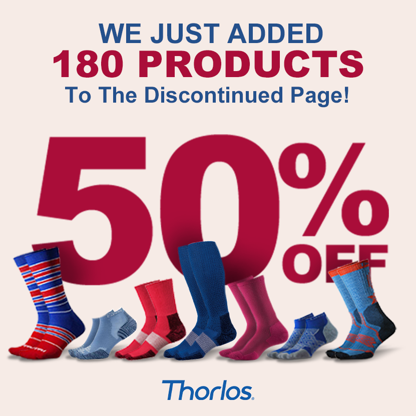 SPRING SALE CONTINUES! 
SHOP NOW WHILE SUPPLIES LAST!
THORLO.COM!