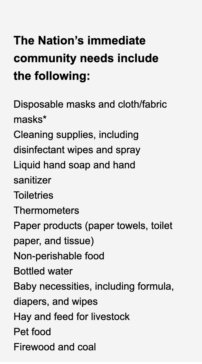 I have been in contact with the Navajo Nation and I am passing through the reservation in JULY to drop off donations. I will be passing through Houston, Central Texas, and West Texas to gather donations. Here are some of their immediate needs.