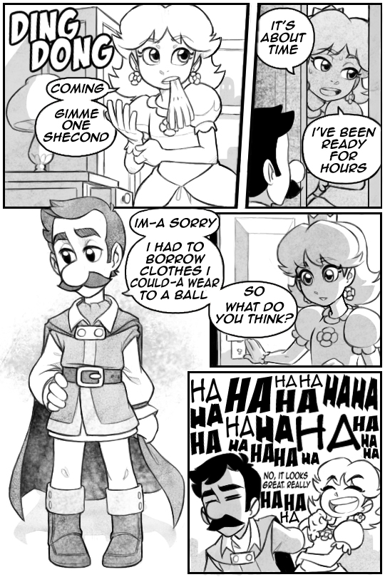 I guess I drew a shōjo manga page about Luigi and Daisy in 2016. 