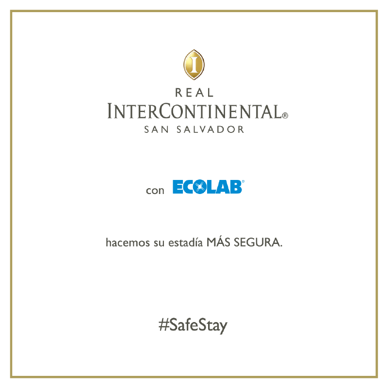 InterConti_SAL's tweet image. Pensando en su seguridad, en el Real InterContinental San Salvador utilizamos productos de ECOLAB de grado hospitalario para limpiar y desinfectar todos los puntos de mayor contacto en habitaciones. Su tranquilidad es nuestra prioridad.
#SafeStay