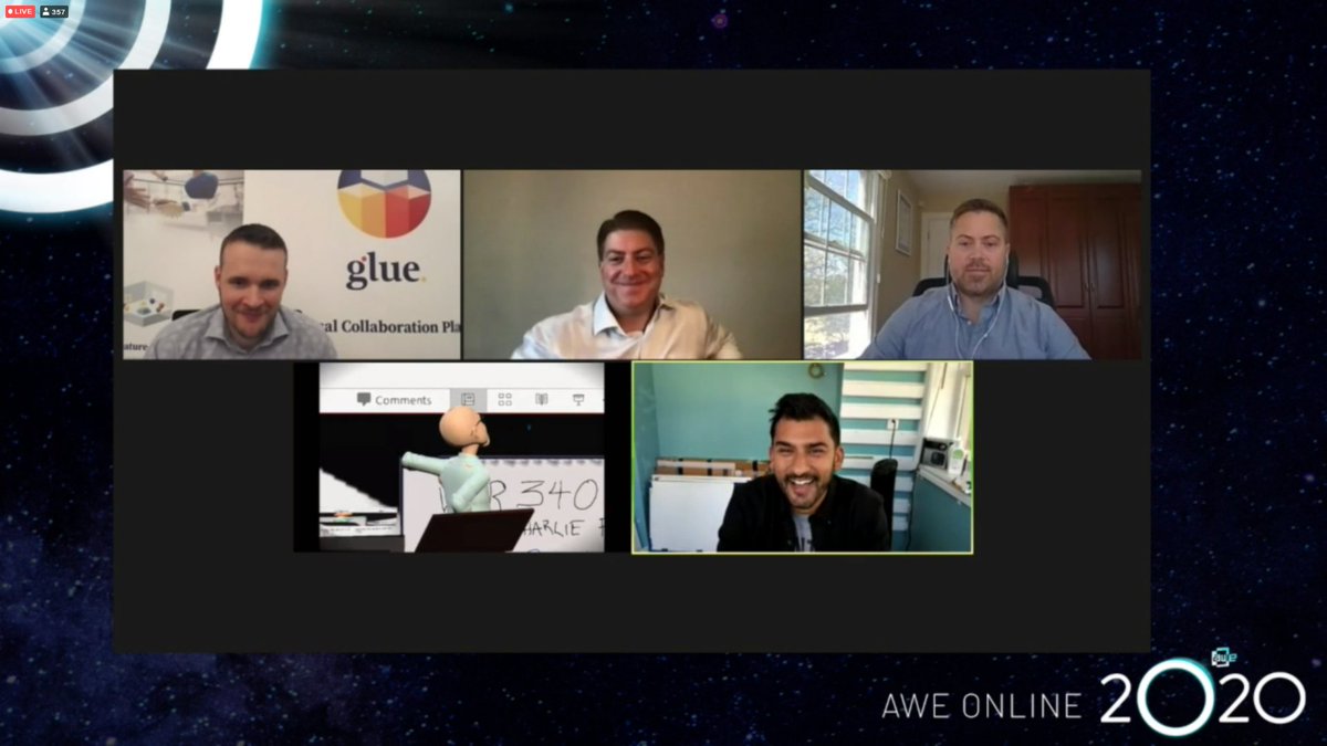 11/ A panel discussion on virtual conferencing & remote collaboration platforms with Jussi Havu of  @glue_collab,  @obriend17 of  @htc enterprise, Alex Howland of  @VirBELA1, &  @anandx of  @spatialxr.Here's my  @LavalVirtual coverage & thread in  @VirBELA1 https://twitter.com/kentbye/status/1252891755596230657