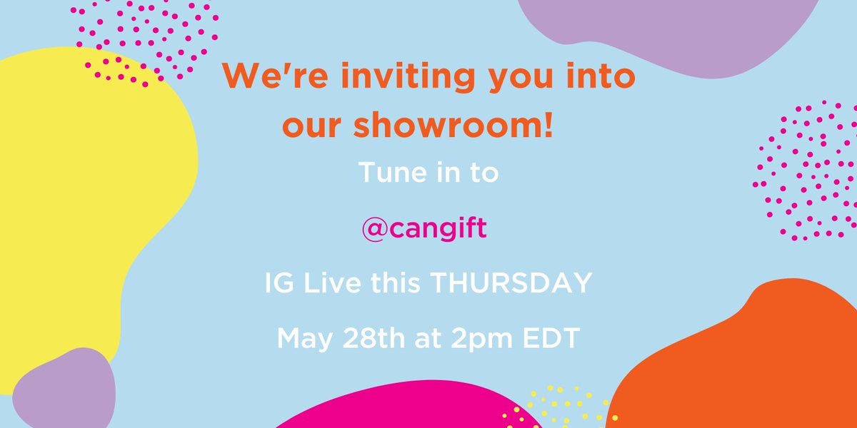 Join us and <a href="/cangift/">CanGift</a> for an IG LIVE Thurs. at 2pm EDT as we take you on a tour of our Toronto showroom showcasing our Holiday Collection 🎄