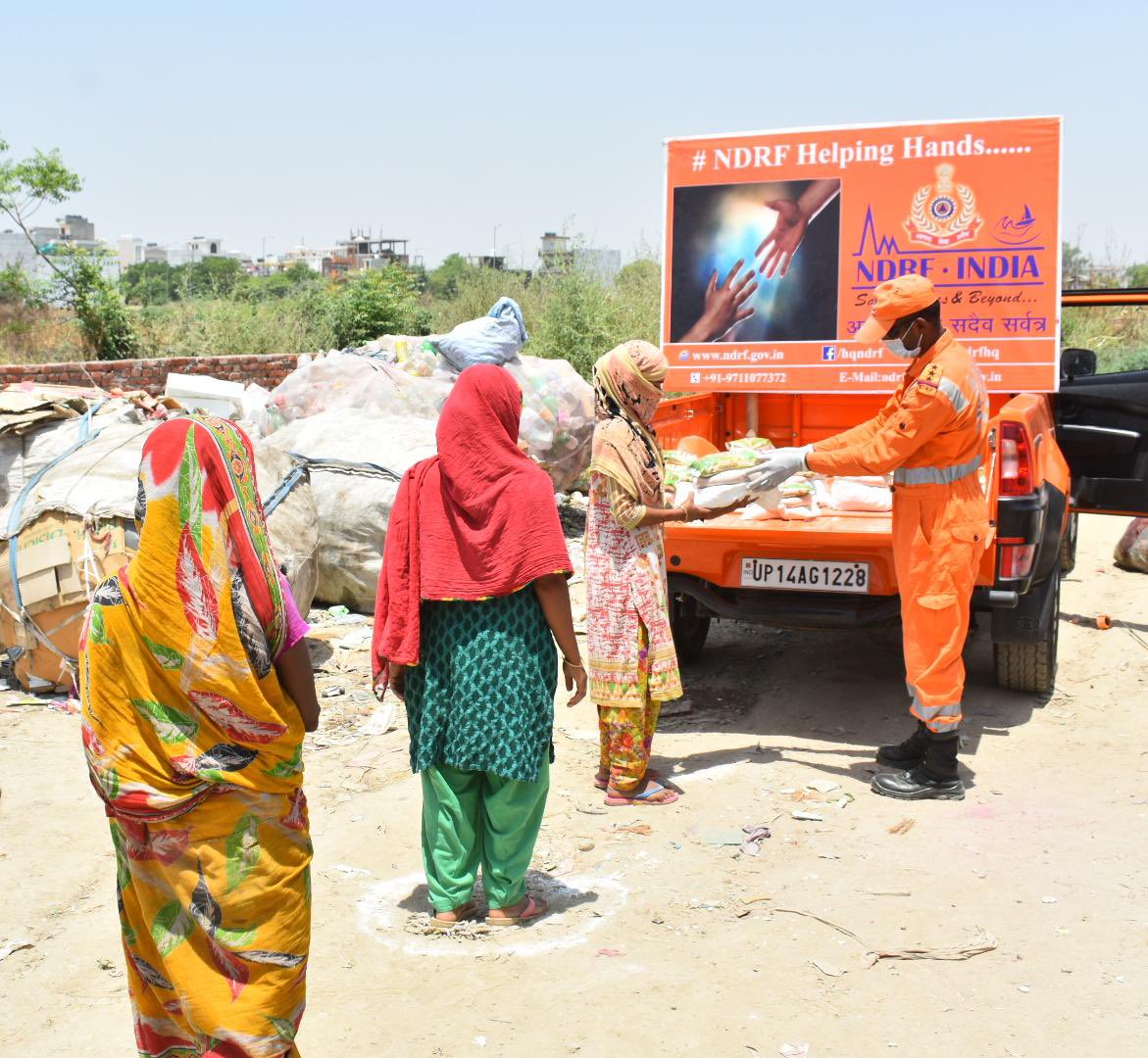 Dignity. Honour. Service. Commitment. NDRF. 
It’s because of their devotion we could serve 7 Million meals (dry ration & cooked) 
Thank U to our supporters, chefs,volunteers, kitchen teams, vendors, partners. 
Thanks to you all for helping us connect the dots. 
#NDRFHelpingHands