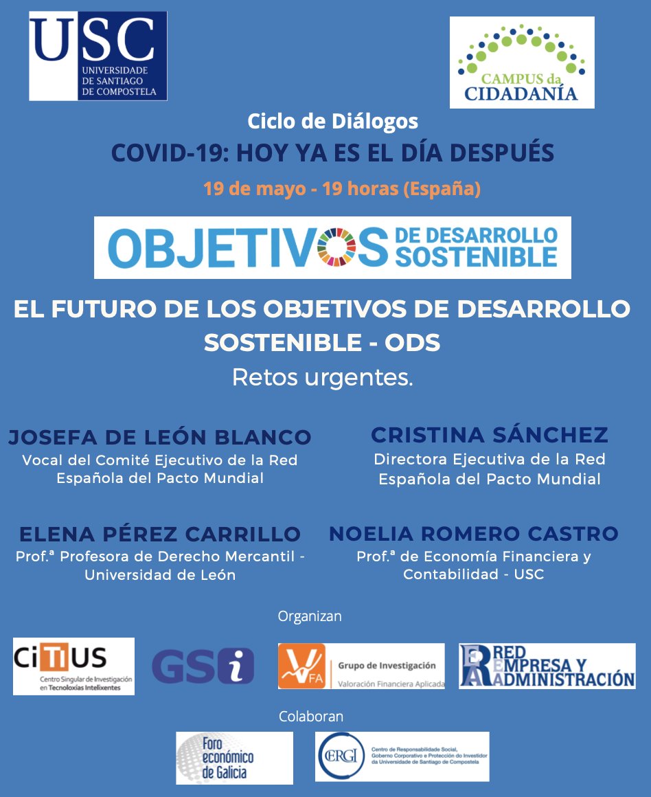 cergi_de's tweet photo. EL FUTURO DE LOS OBJETIVOS DE DESARROLLO SOSTENIBLE: RETOS URGENTES. Martes 19 de mayo - 19 horas (CEST) https://t.co/73VnAMtskY
#GlobalGoals 
@PactoMundial https://t.co/yqSqFeJVpH