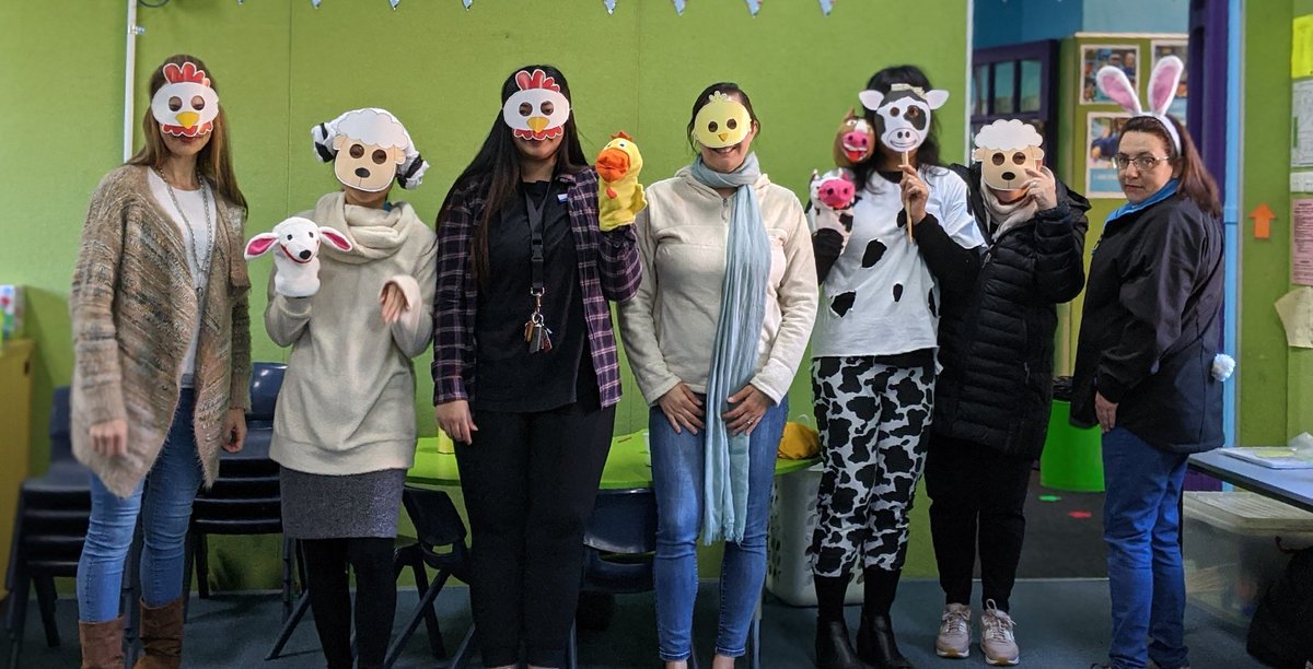 maybeelater's tweet photo. @beralaps we are learning about the farm. We hope getting dressed up as farm animals will bring a smile to our student's faces. Happy Friday! https://t.co/oSjQLapnuY
