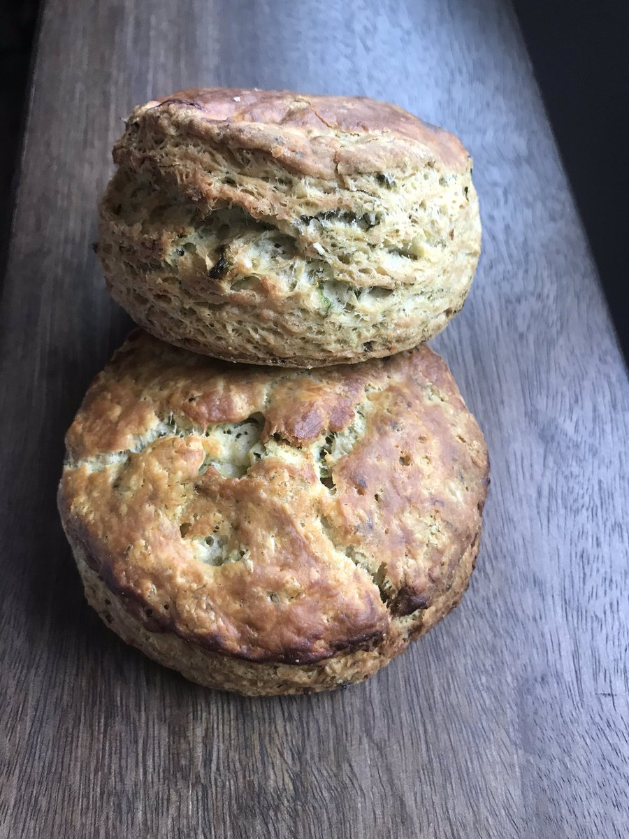 Holy biscuits! Thank you to those who have preordered Saturday’s sandwich. There are still a few of these babes left, preorder yours before midnight! 
ramp biscuit, <a href="/fischerfarmsin/">Fischer Farms</a> Canadian bacon, white cheddar gravy, egg, <a href="/heirloomacres/">Thom Kirk</a> purple bok choy. 4birdsbakery.com