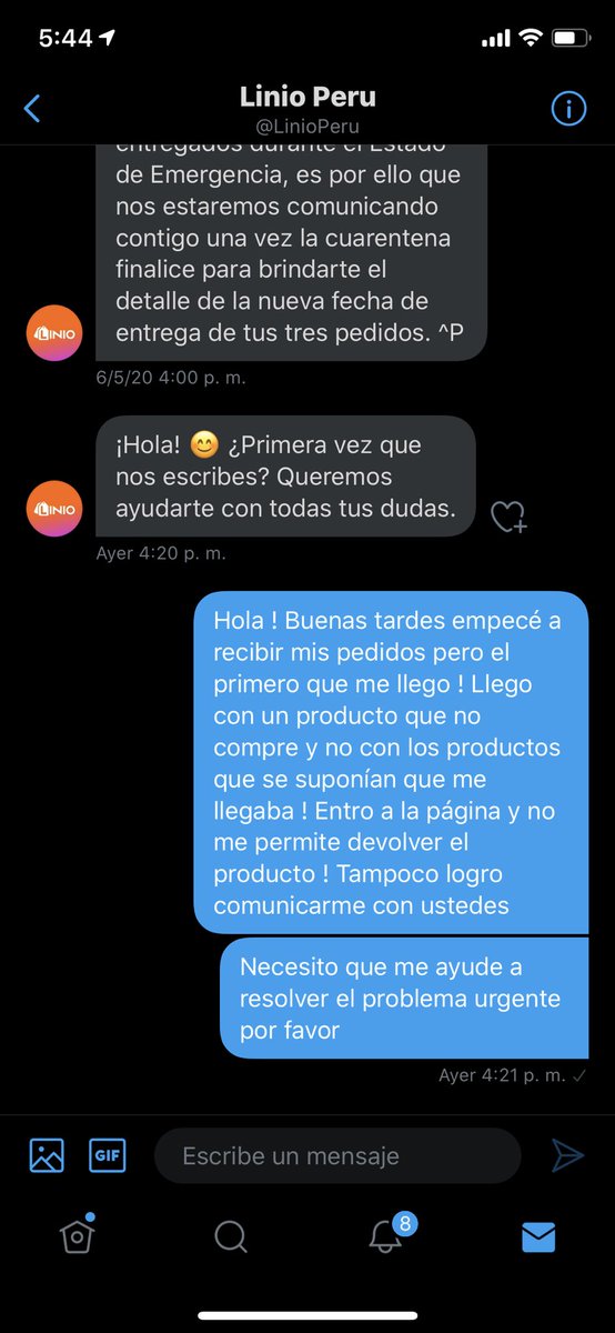 ronnymf's tweet photo. @LinioPeru no logro que me den respuesta por ningún medio ! No contestan llamadas teléfonicas, ni correo y menos tienen tienda física https://t.co/r4Hi2U13PI