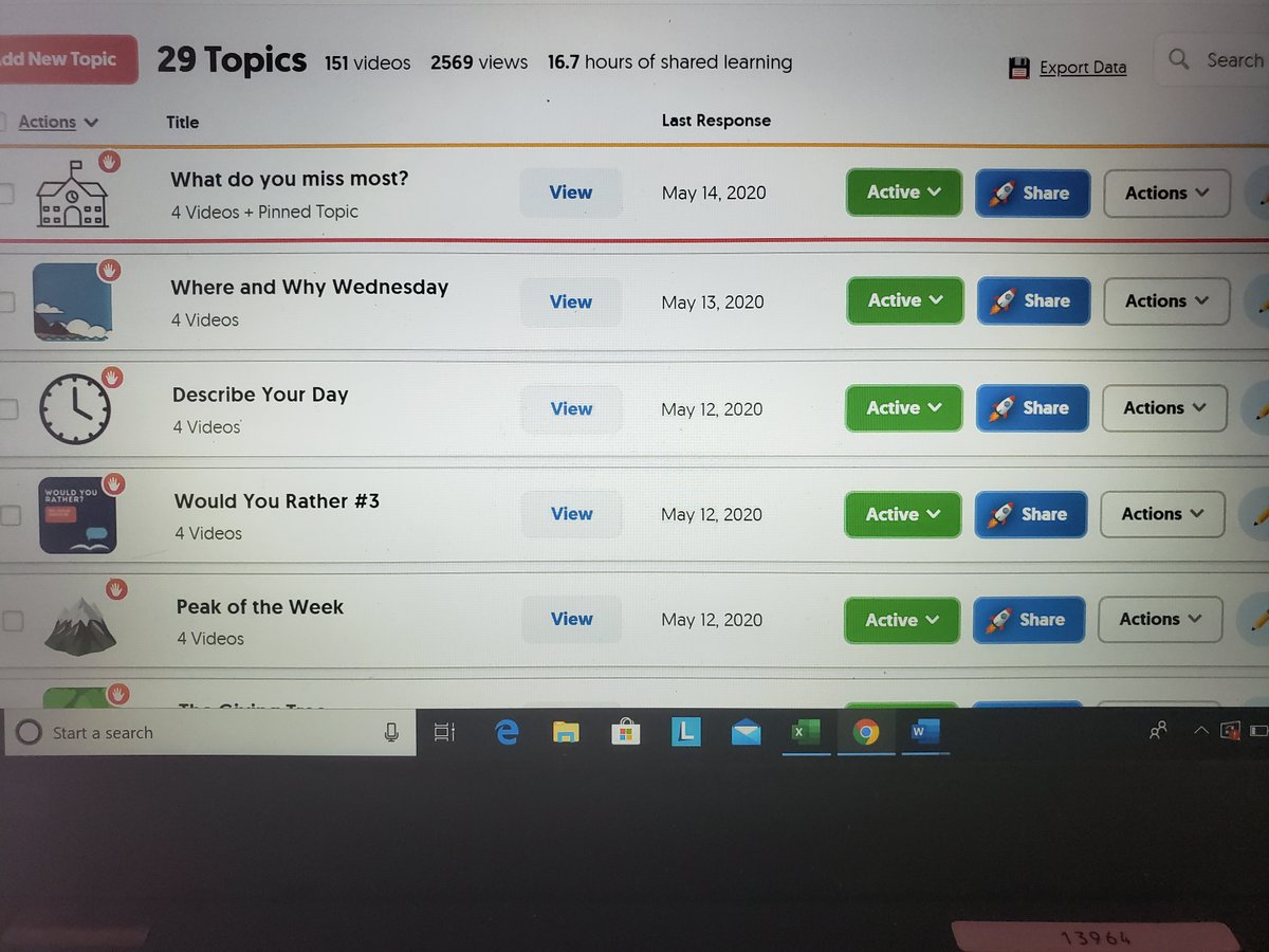 Flipgrid is a great way to connect with students and teach remotely. What I love most is seeing my students every day while learning more about them. #d187together #d187juntos