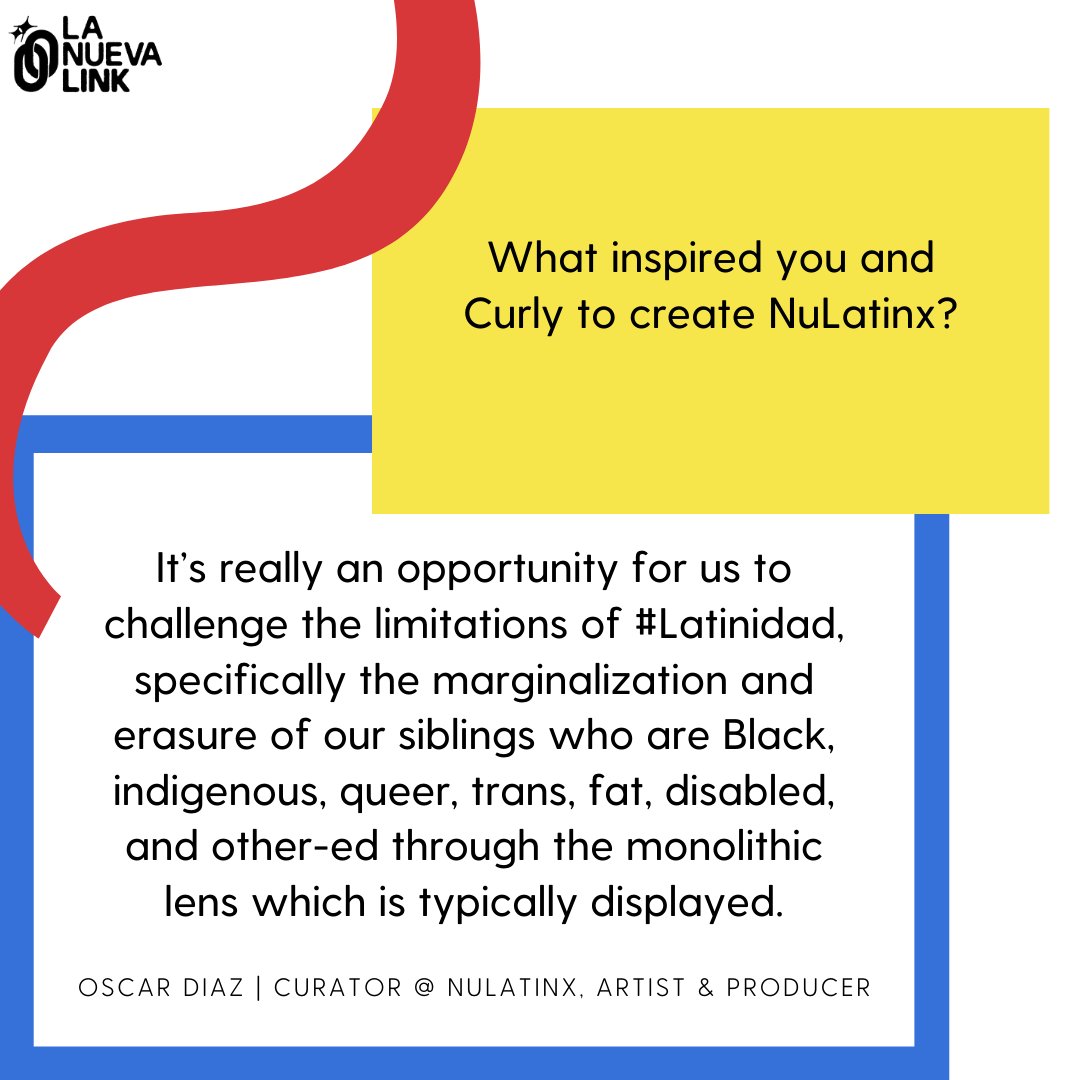 LaNuevaLink's tweet photo. 🗣️ DImelo @oscmdiaz! This Latinx powerhouse co-founded @NLatinx, a curated platform highlighting gente poderosa, la cultura de nuestras tierras, y legado de diáspora. We're talking Latinx worldwide! Read more on them on https://t.co/exOXlXCk0f✨🔥 https://t.co/wHVp6uEyO7