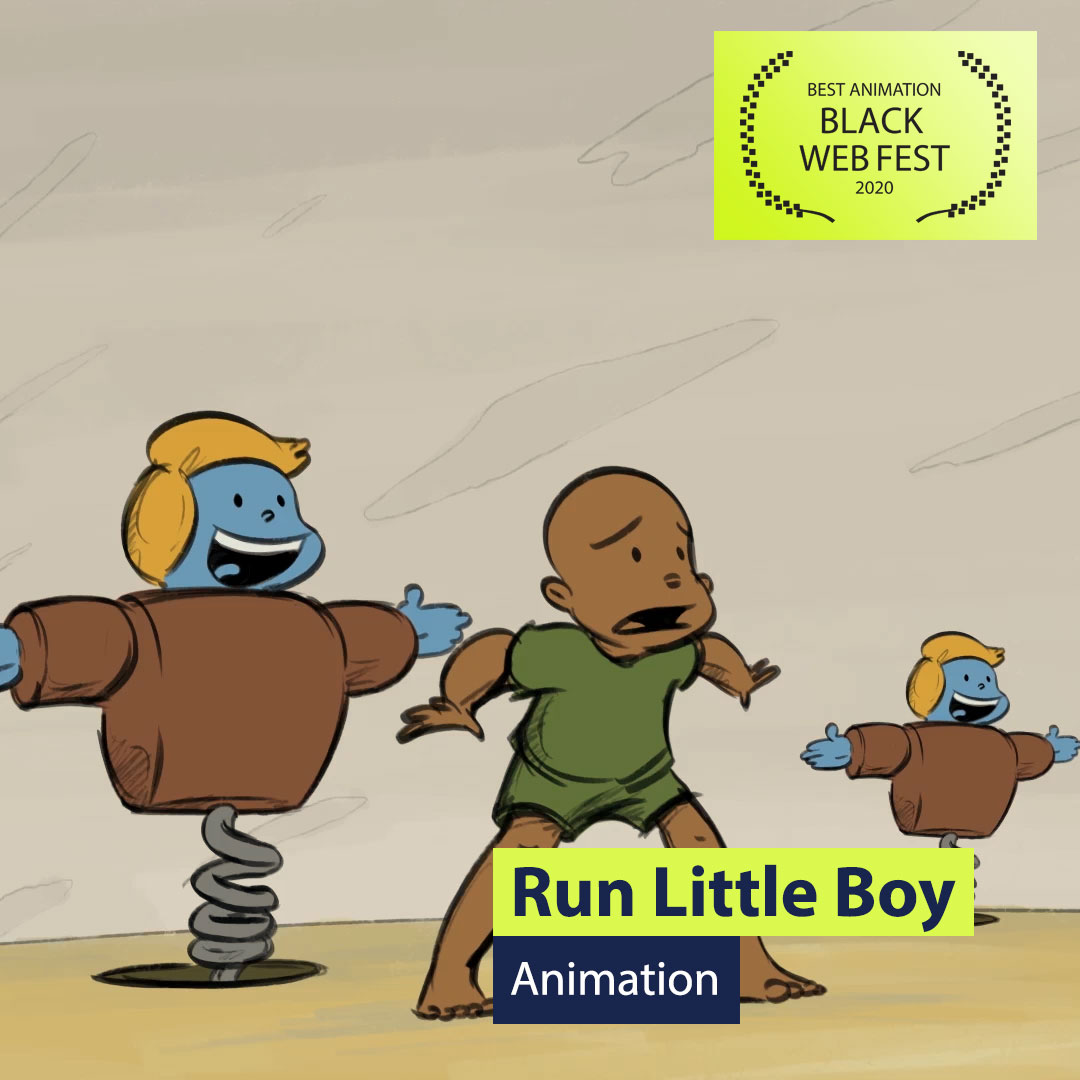BlackWebFest's tweet photo. #BlackWebFest20 "Run Little Boy" won our Best Short Animation Category. The animated short is meaningful and inspired. Support the creator @_dbedasse. #filmmakers #animation #blackfilms #blackanimation #blackartist #art #blackcartoon #cartoon #shortfilm #awardwinning https://t.co/dWLvwTQMcR