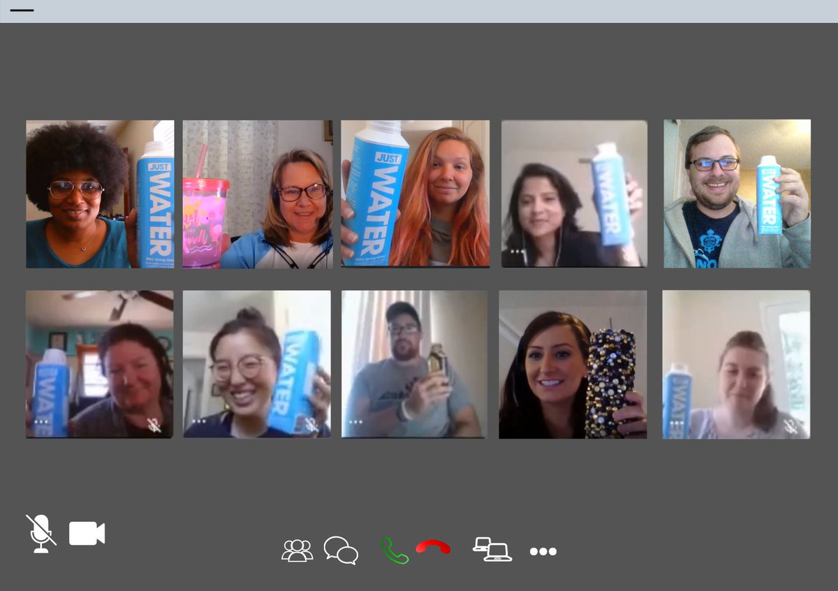 LibertySourceUS's tweet photo. Help us congratulate the winning team of the Liberty Source Spring into Step Wellness Challenge, The Fit Bits who logged 212,752 average steps (106.4 miles) in April!! To celebrate, we had a virtual hydration happy hour toast.

#LibertySourceCommunity #Remoteteams #covid19 https://t.co/T6B7B5EEtM