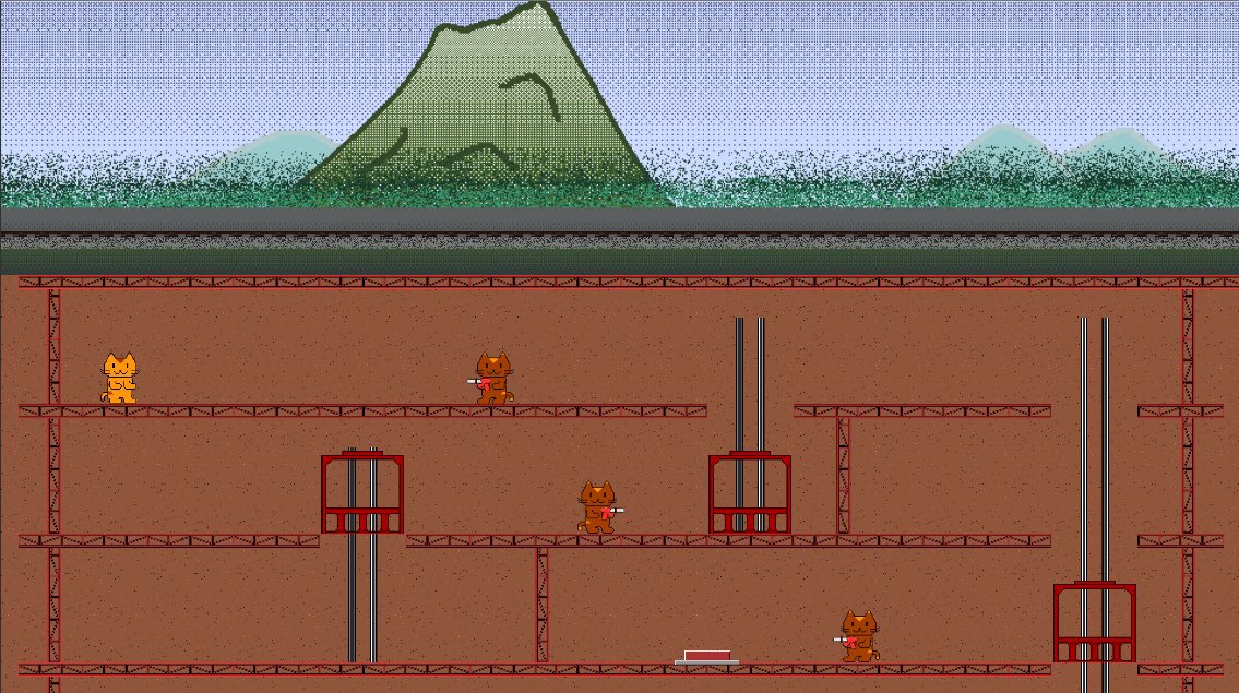 M81Bear's tweet photo. [CATMAN for PC]
Stage5 is underground base.⛏

#CATMAN
#game #samplegame #PCgame #gamedev #indiedev #gamedevelopment #indiegame #pixel #Unity #UnityGame #pixelart #pixelgames #madewithunity https://t.co/s0rOfA5uMY