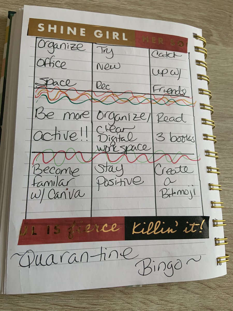 cstubbs_aig's tweet photo. Day 13 - Bingo Card with activities I would like to do during the quarantine .
#JournalLAP #creativelyproductive https://t.co/ClasyPqNYM