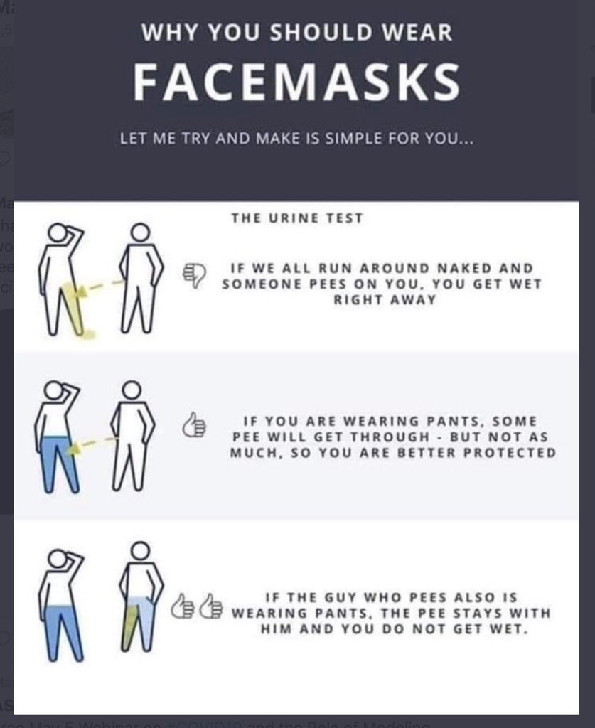 Scott_Wiener's tweet photo. It’s simple:

-Wear pants &amp; don’t pee on people

-Wear a mask &amp; don’t breath on people https://t.co/sJTkvqFrco