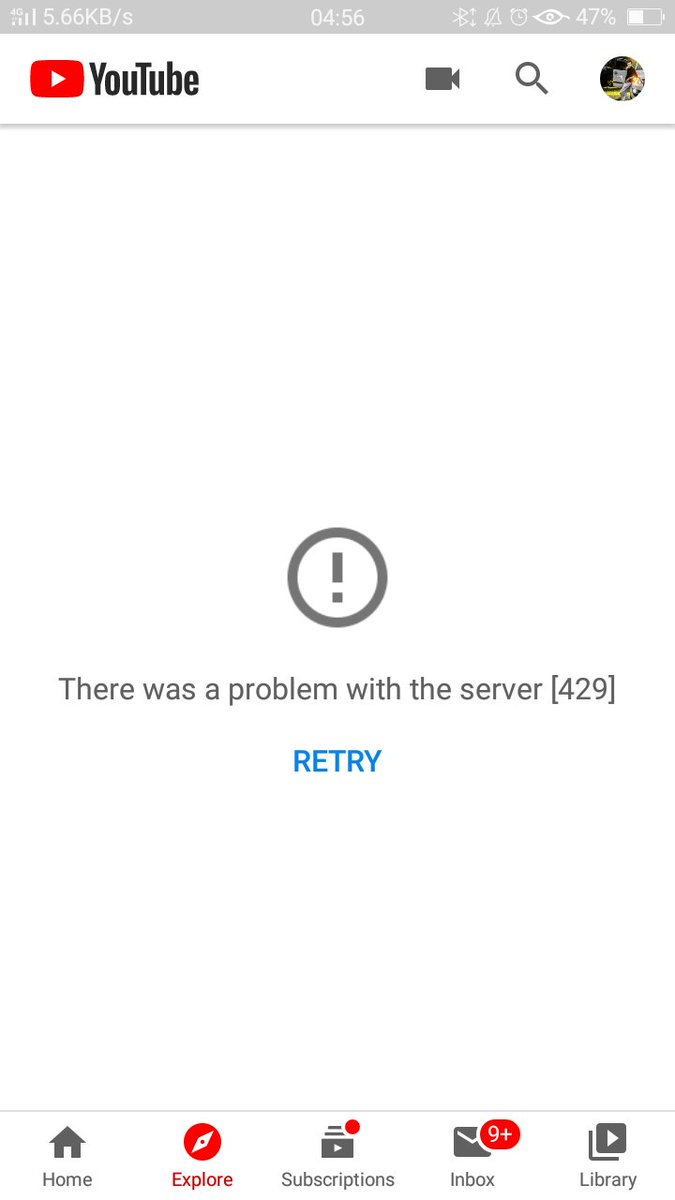 Ni3_Bainsla's tweet photo. #server429
#youtubeserver
#youtubenotworking https://t.co/9zRkXKEVnJ