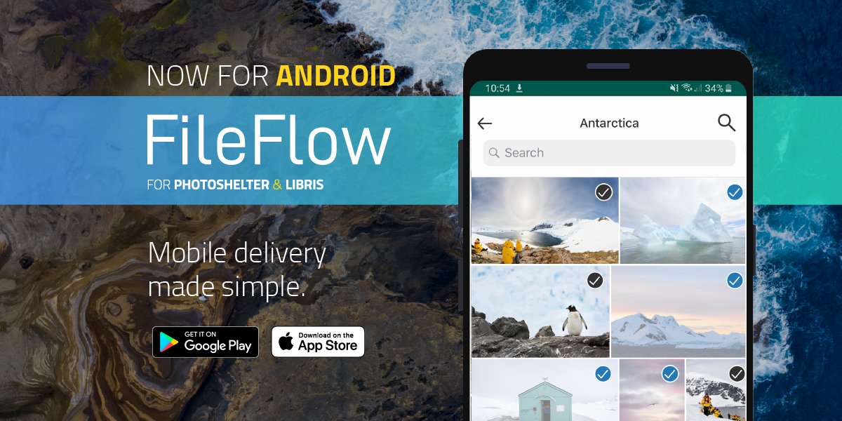 photoshelter's tweet photo. #Android users! The #FileFlow app is now available on your mobile device. 🙌
Easily browse and search through your PhotoShelter library, download files and share on-the-go!
Download FileFlow on #GooglePlay today and let us know what you think: https://t.co/eDJcWvk3Fh https://t.co/snqtqfgSj2