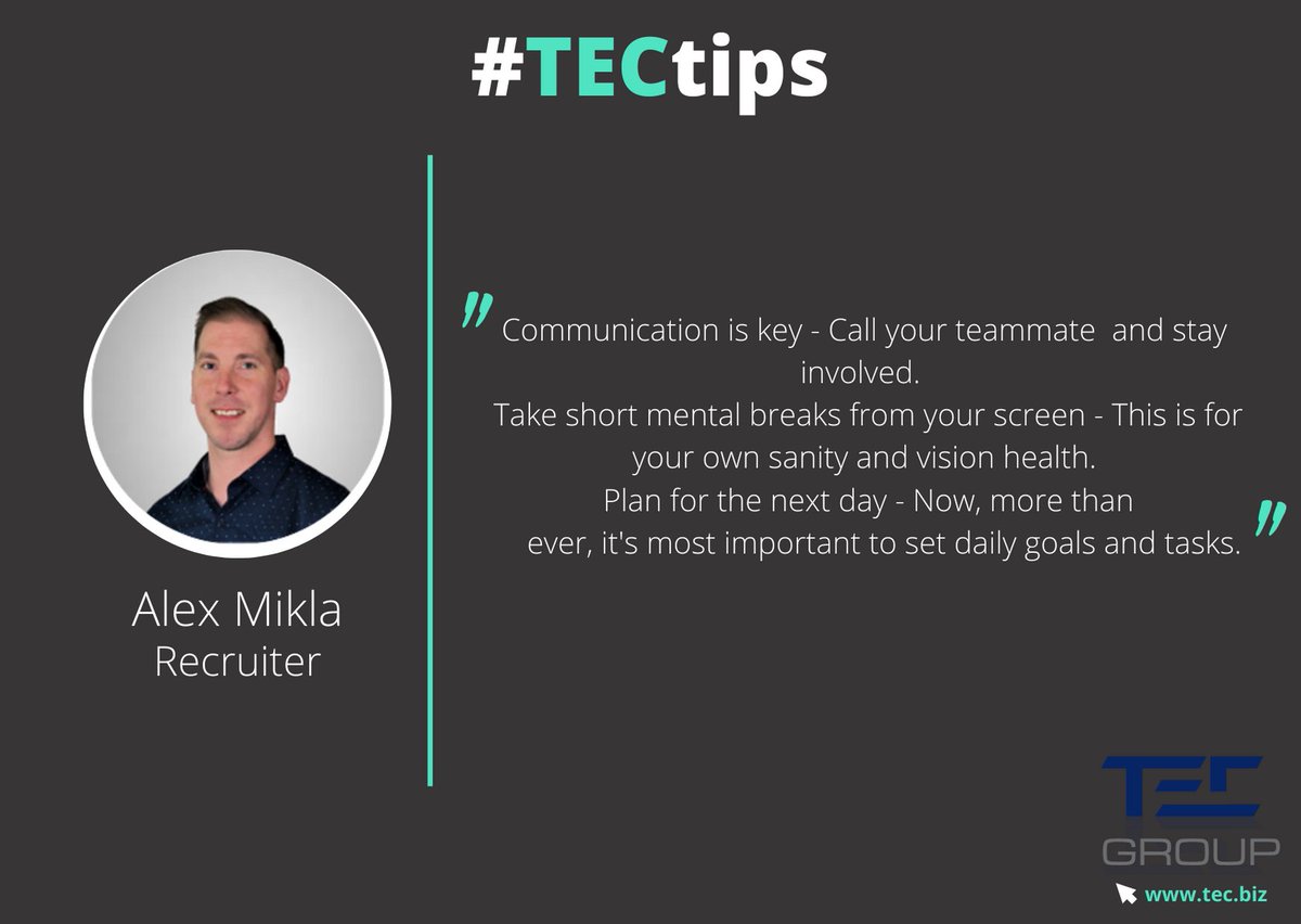 TECGroupInc's tweet image. We have more #TECtips for you! 
#stayhome # homework #communication