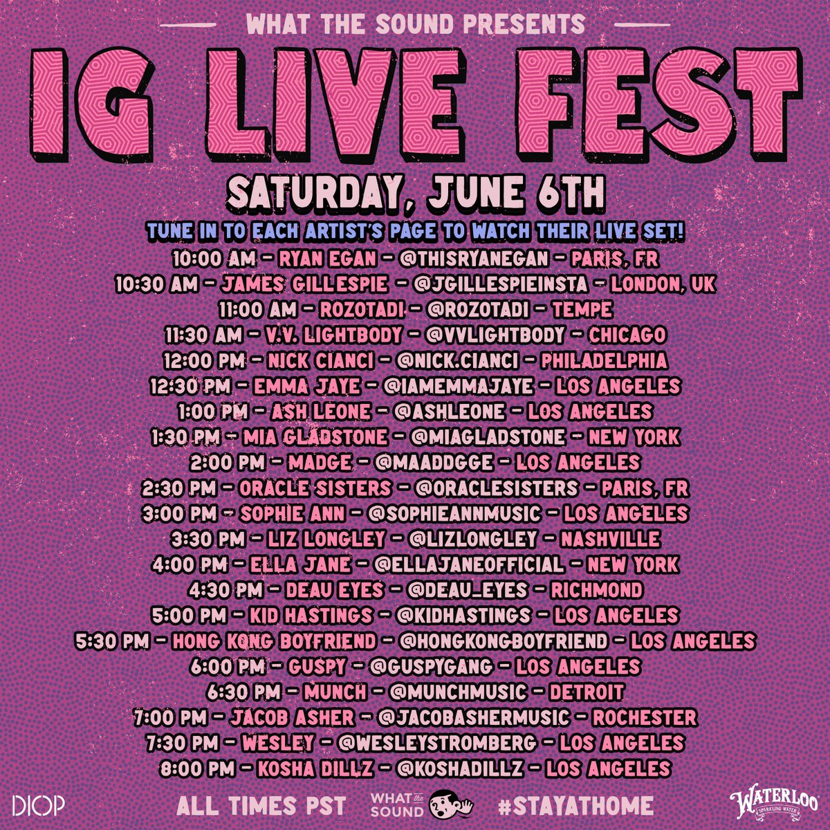 WhatTheSound's tweet image. JUST ANNOUNCED!! 
#IGLIVEFEST ft. 42 artists from around the world. 
RSVP on FB: facebook.com/events/1993462…
IG Post: 
instagram.com/p/CALd_ymhshr/