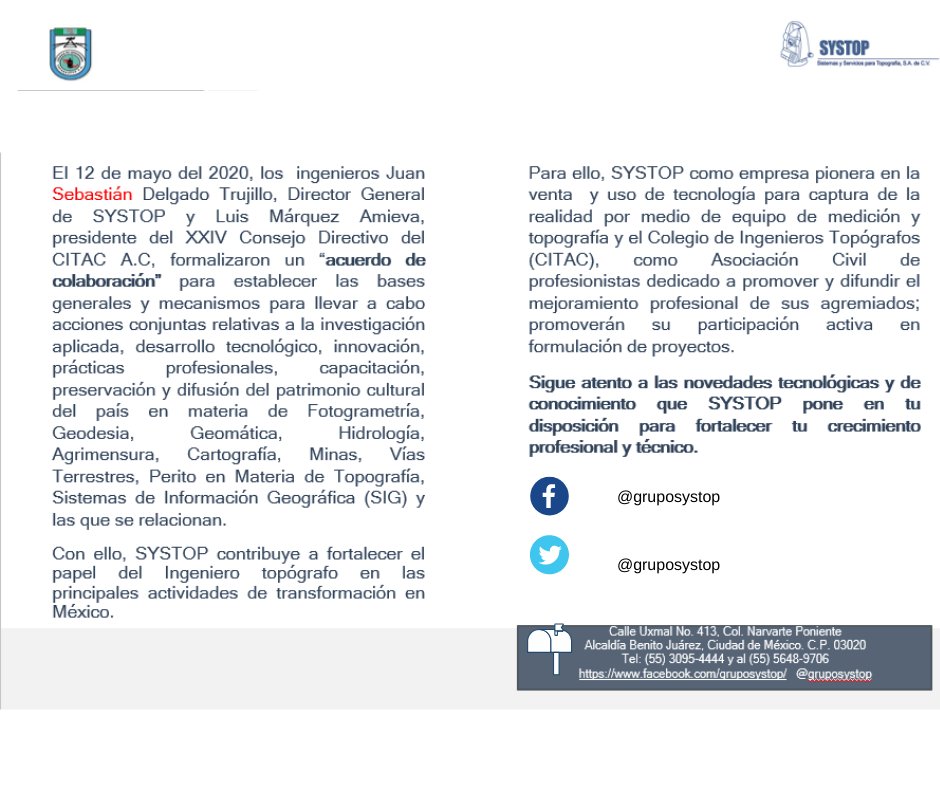 gruposystop's tweet photo. Entre otras cosas:

Nos comprometimos a llevar a cabo acciones conjuntas en:
☑ Investigación aplicada
☑ Desarrollo tecnológico
☑ Investigación
☑ Prácticas profesionales
☑ Capacitación,
☑ Preservación y difusión del patrimonio cultural del país en materias como: https://t.co/4yJ36n6uqU