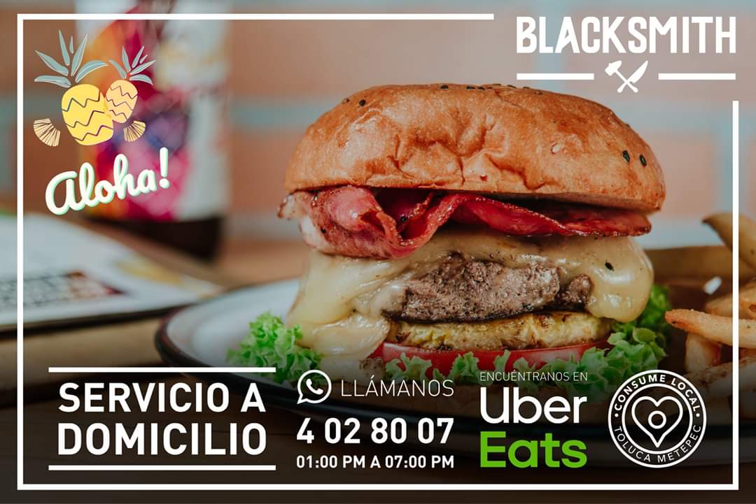 Turismo_Toluca's tweet photo. ¿Se te antoja una hamburguesa? #CiatroGourmet #BlackSmith y #CasaMerlot son una excelente opción en #TolucaCapital para disfrutar de una deliciosa hamburguesa y ¡hasta la puerta de tu casa!
#ConsumeLocal #JuntosEsPosible https://t.co/l8GUfPhPxp