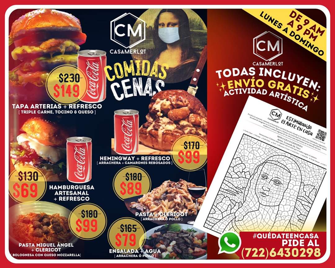Turismo_Toluca's tweet photo. ¿Se te antoja una hamburguesa? #CiatroGourmet #BlackSmith y #CasaMerlot son una excelente opción en #TolucaCapital para disfrutar de una deliciosa hamburguesa y ¡hasta la puerta de tu casa!
#ConsumeLocal #JuntosEsPosible https://t.co/l8GUfPhPxp