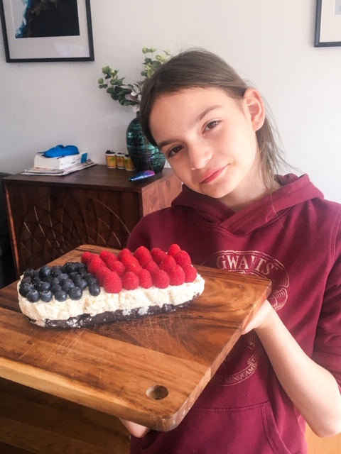 OABrislington's tweet photo. An excellent effort by Jana in Y7 for her first ever cake! You should be so #proud of yourself. Looking so good & delicious! #oreobiscuits #raspberries #blueberries https://t.co/1CnTWIHpZC