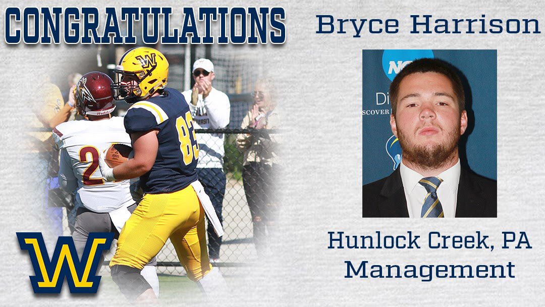 WilkesFootball's tweet photo. Today’s Senior Highlight is Bryce Harrison:

TE / Business Management

“Bryce was Mr. Reliable. He was never flashy and always got the job done. He is an old school tight end who took pride in being a master of his craft!” - Coach Biever https://t.co/nK7ZfgsL5s