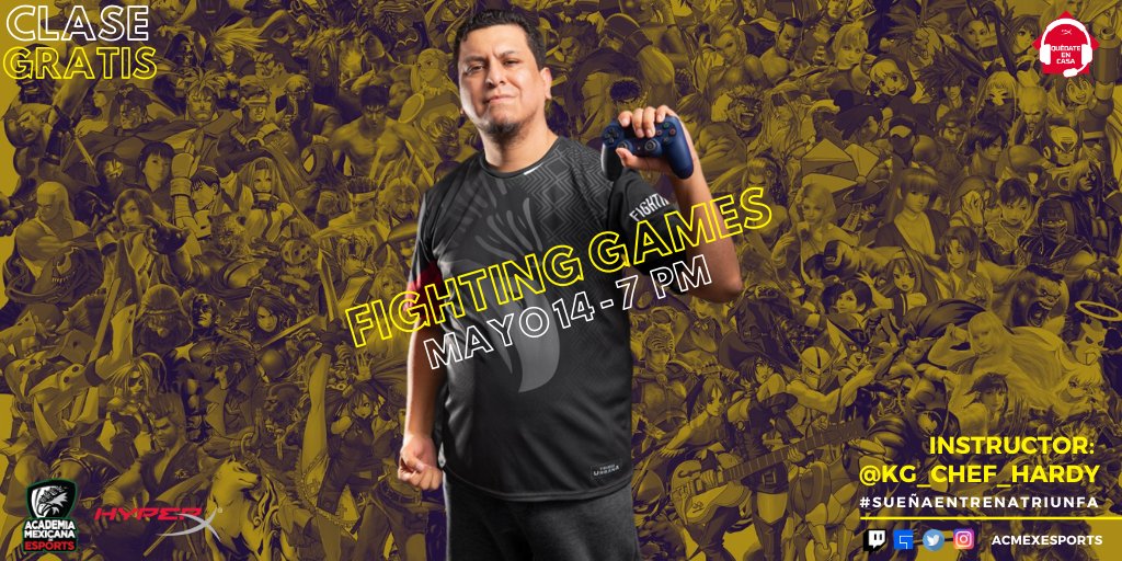 AcMexEsports's tweet photo. 🚨 Recuerden que hoy a las 7 de la noche tendremos clase gratuita de fundamentos en juegos de pelea.

🎮👊Aprende del mejor @KG_Chef_Hardy sin pagar un peso gracias a @HyperXLatam

➡️Registrate en https://t.co/TmdJLSexZ1

#SueñaEntrenaTriunfa #AcMex https://t.co/BoaLhlvi7y