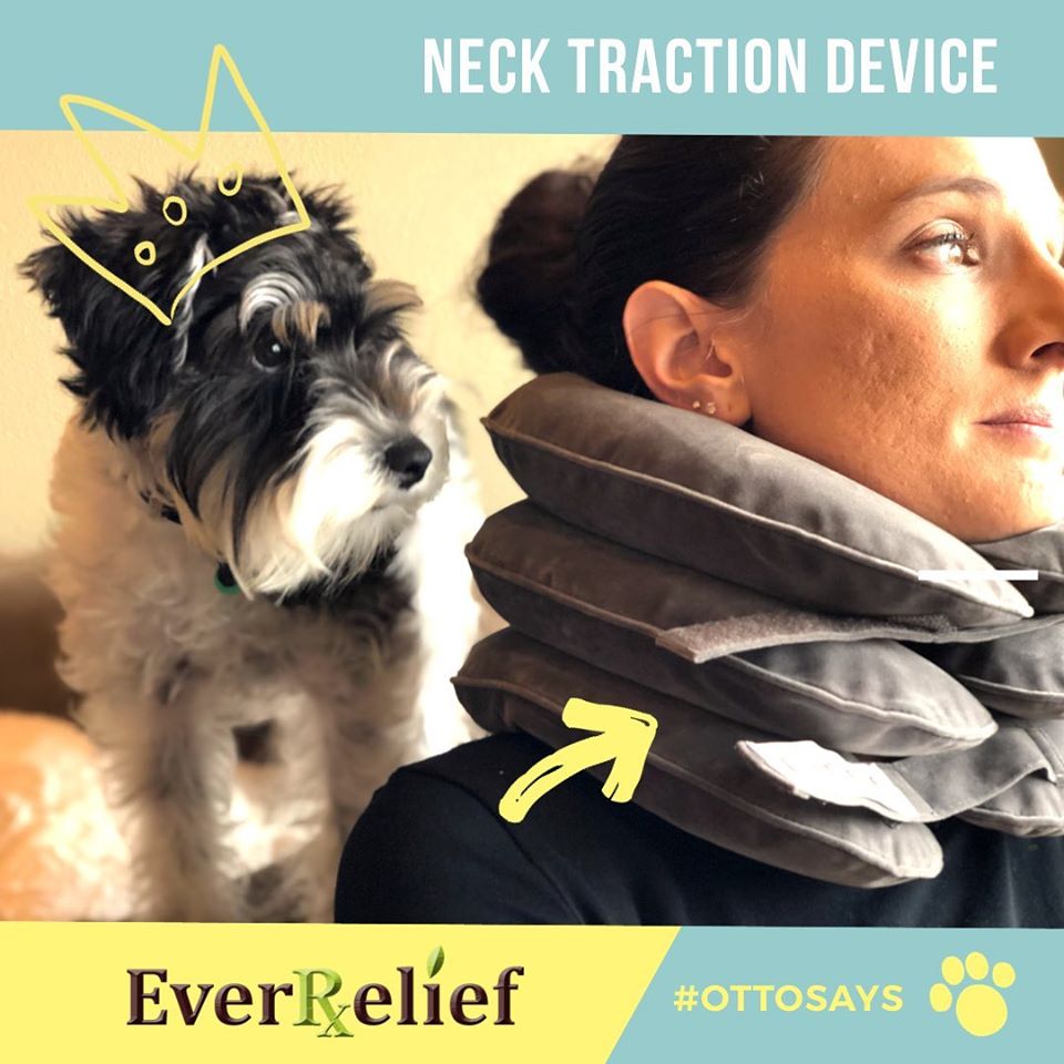 EverRelief's tweet photo. When someone you 💗 is feeling the pain😡of pinched nerves or herniated discs it’s tough to sit by and do nothing. The EverRelief Cervical Neck Traction Device can help🤝relive their pain and help improve energy levels🤗#ottosays #EverRelief https://t.co/LBGQhnyuHd https://t.co/048WzOprJZ