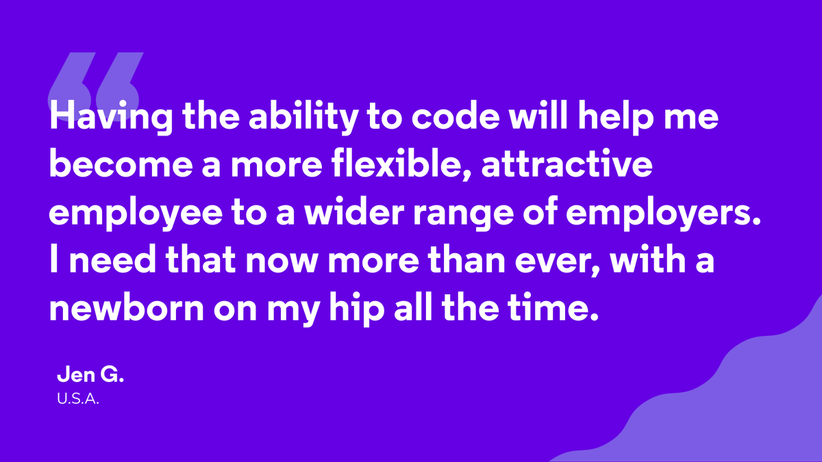 Codecademy's tweet photo. We love hearing what motivates our learners. Tell us why you're learning to code — and find out how you can help others learn to code during this challenging time, too: https://t.co/Erm60XNM1A #GiveCodecademy https://t.co/jhPo5IW8o3