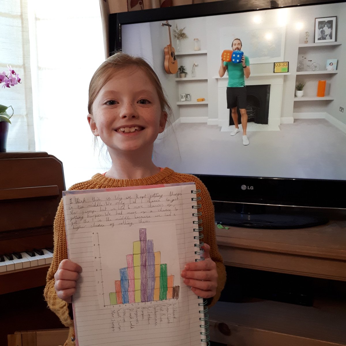 lelepoki's tweet photo. Alyana's investigation into why she had to do so many burpees, kangaroos and air Jordan's in @thebodycoach PE on Tuesday. @KewWoods @Y3Kew #PEWithJoe #homeworkwithjoe https://t.co/v7Uiwho7Sp
