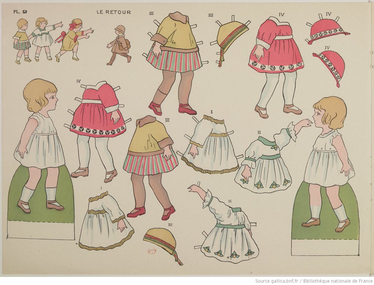 PatriceDUP's tweet photo. Jouets à #découper : poupées à habiller
Découvrez les #poupées à #habiller de #Gallica : chauffeur, poupées, petites filles et tenues pour toutes les heures du jour et pour toutes les activités.

https://t.co/hgdEKgdAoc https://t.co/Gh9pWGGxUA