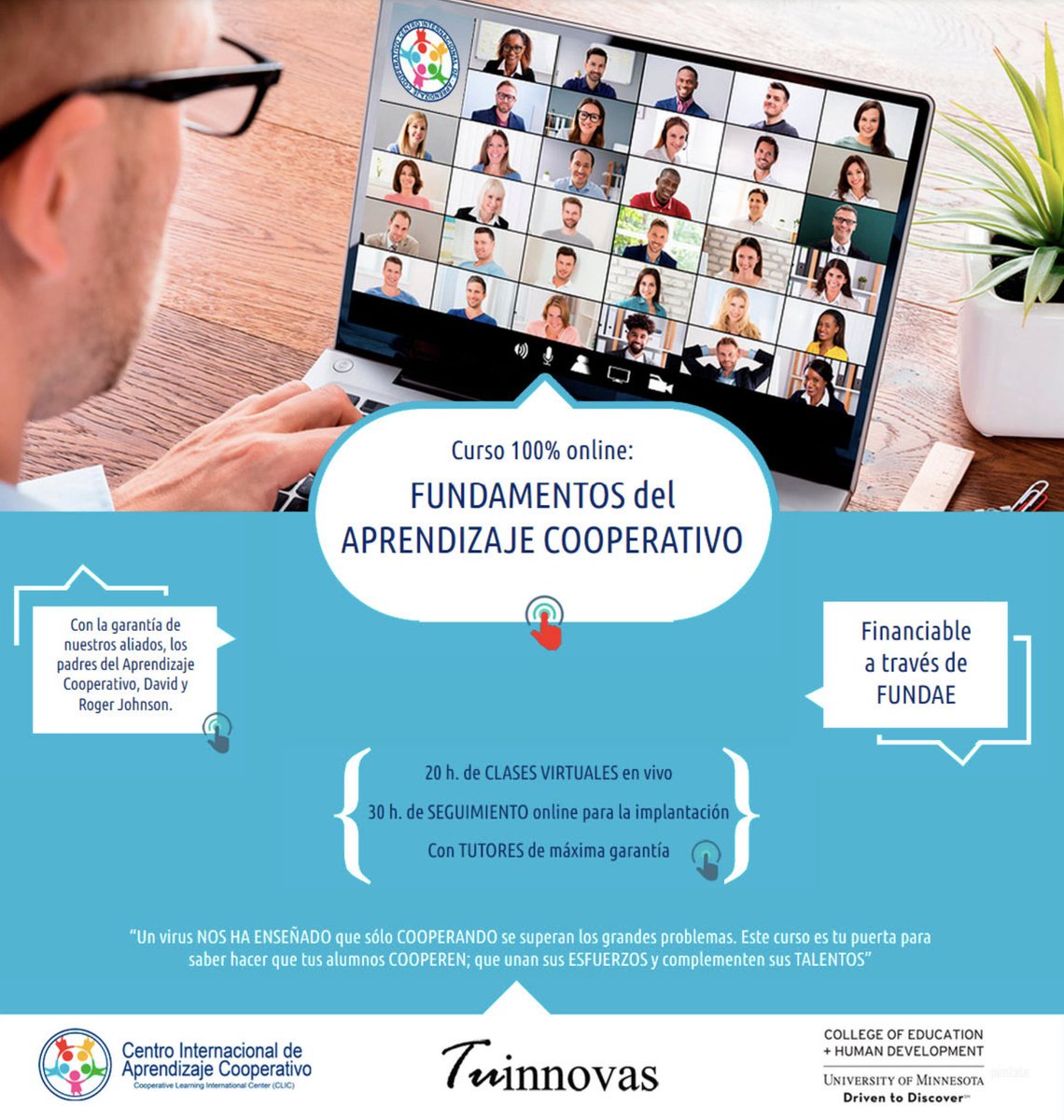 ¿Esperamos a que las cosas cambien o hacemos algo para que cambien las cosas? 
Te proponemos lo segundo y te damos herramientas para ello. 
Crece y sal reforzado/a de este tiempo extraño que nos ha tocado vivir. #aprendizajecooperativo
cooperativo.org/curso-online.h…