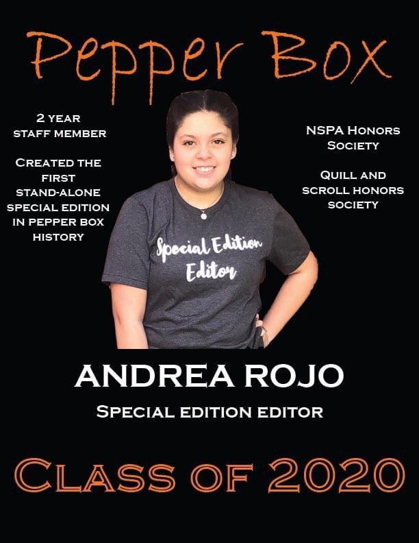 RHSPepperBox's tweet photo. Pepper Box 2020 Senior Shoutout - Day 4

Andrea Rojo and Elena Martin! Proud of you guys! 🧡 https://t.co/GWN4h0COXN