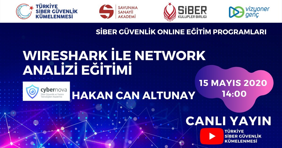 Siber Takvim (@sibertakvim) on Twitter photo #Eğitim #EvdeKal
15 Mayıs 2020 | Youtube (14.00)
Wireshark ile Network Analizi <a href="/siberkume/">Türkiye Siber Güvenlik Kümelenmesi</a>
Link: bit.ly/siberkumeYT #Eğitim #EvdeKal
15 Mayıs 2020 | Youtube (14.00)
Wireshark ile Network Analizi <a href="/siberkume/">Türkiye Siber Güvenlik Kümelenmesi</a>
Link: bit.ly/siberkumeYT