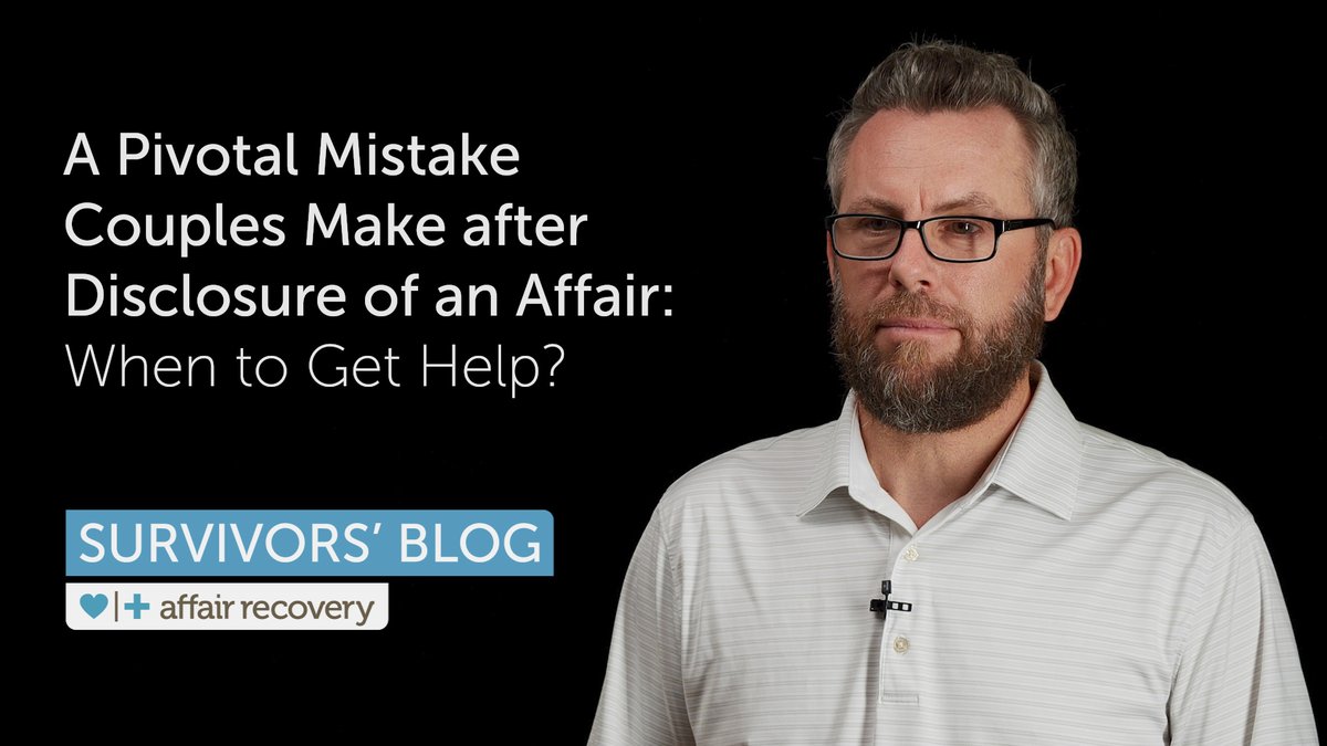 AffairRecovery's tweet photo. Today Samuel tackles a tough but needed conversation about when to actually get help after infidelity. @Infidelityscars #affairs #infidelity #overcominginfidelity #infidelityscars #survivinginfidelity #beyondaffairs #betrayal #beyondbetrayal
A post from: https://t.co/FMCLV5XvyY https://t.co/mbfiJAsrE9