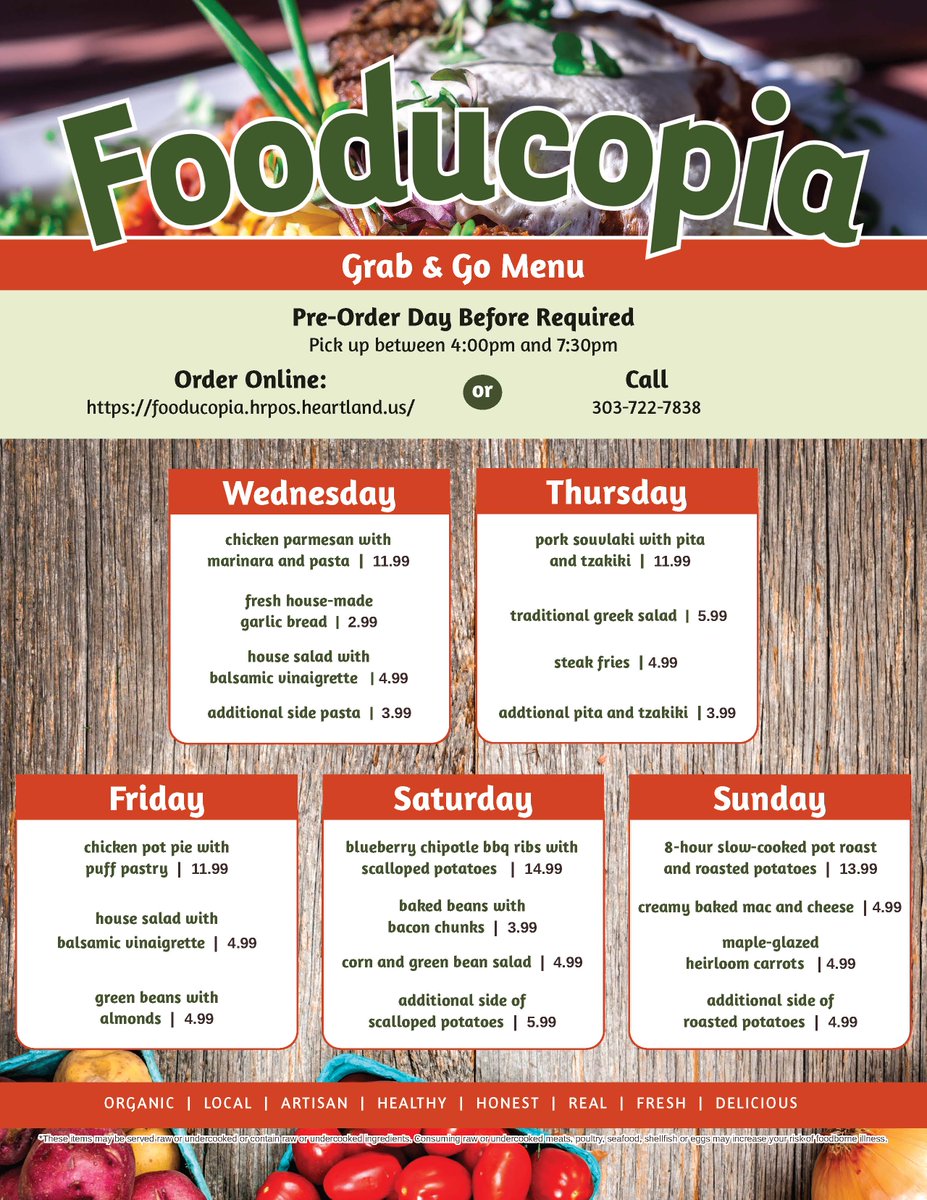 Fooducopia's tweet photo. Never too early to start planning for your weekend dinner plans! Pre-order now at https://t.co/2j8MoP9MbL

#Dinner #Denver #WashPark #fooducopia #Colorado https://t.co/kDKmC1fYaR