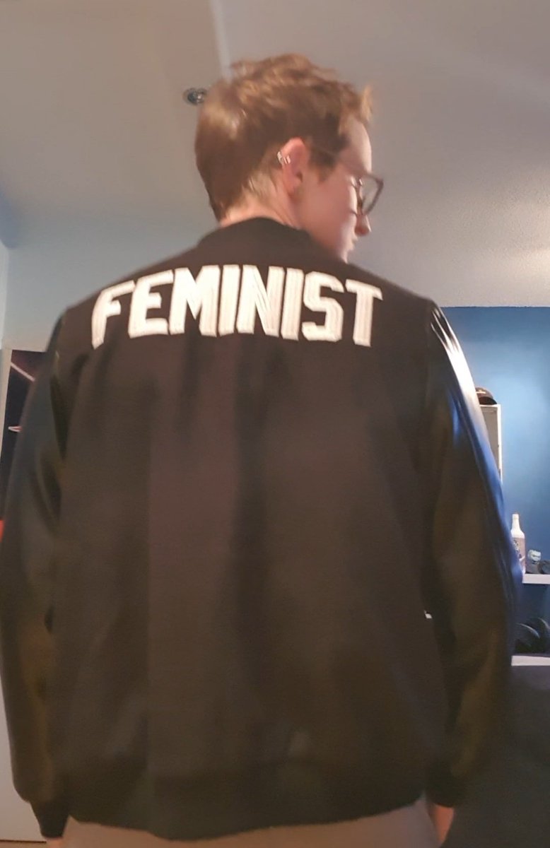 joy_sman's tweet photo. Only need a pair of nice skinny jeans and the outfit is complete #feminist with thanks to: #shethority #hilarymacmillan @caitylotz @natvanlis https://t.co/aZ0Mb30vSD