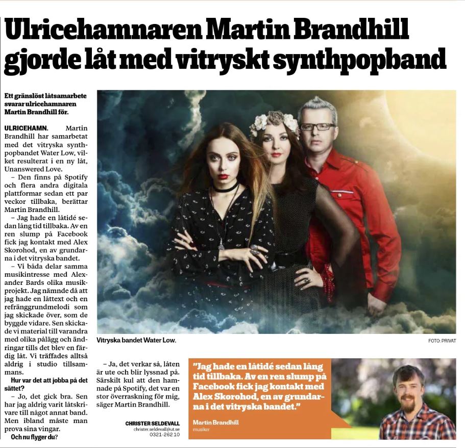 synthfilosofen's tweet photo. Blev lokalkändis idag i lokala tidningen @ulrtid om min egna skrivna låt "Unanswered Love" med det vitryska synthpopbandet @waterlowband. Om bakgrunden till låten, det delade musikintresset till @Bardissimo m.m. https://t.co/dXEV0nUNRr #WaterLow #UnansweredLove #Synthpop #UT 🇸🇪🇧🇾 https://t.co/GsyyUkJxxE