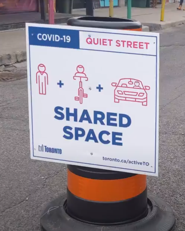 Here's a better look at some of the signage that has been put up. #ActiveTO