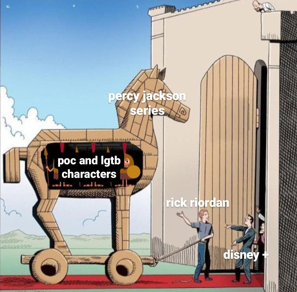 demigodcatt_'s tweet photo. what "rick riordan is gonna be involved in the percy jackson adaptation" really means https://t.co/7fbkcxuzQJ
