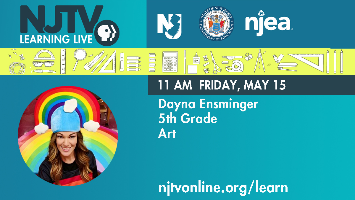 NewJerseyDOE's tweet photo. Tomorrow, our @NJTV Learning Live educators include @StrohEd from @jcps_distrct, Dayna Ensminger from @rossi_school, @AlishaDeLorenzo, and a re-air of Rachel DiPilla's lesson

See you then!
#NJTVLearningLive https://t.co/3g7RDvUISt