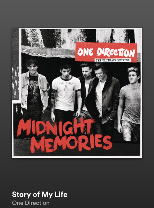 LoveOneD2307's tweet photo. Who loves this song too???
#storyofmylife
#onedirection
#OneDirection2020
#OneDirectionReunion
#onedirectionreunion2020
#onedirectionhits
#MidnightMemories
#1D
#1direction2020 https://t.co/ptamYlLfMo