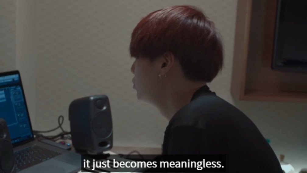 Namgi are totally aligned on how they approach goal-setting and interpret success. Namjoon feels achieving tangible goals is only just a temporary boost, totally fleeting. Yoongi believes focusing on chart domination defeats the purpose of making music. +  #BREAK_THE_SILENCE