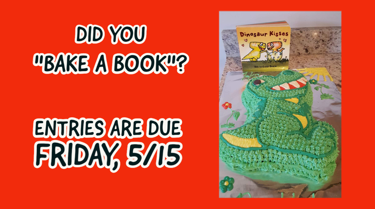 StChLibrary's tweet photo. We want a picture of your literary dessert for our "Bake a Book" competition. Decorate your tasty treat in the theme of a book for the chance to win a gift card during St. Charles County Reads. Tweet us your pic by TOMORROW to enter. #SCCReads https://t.co/OAKQmlTPAO