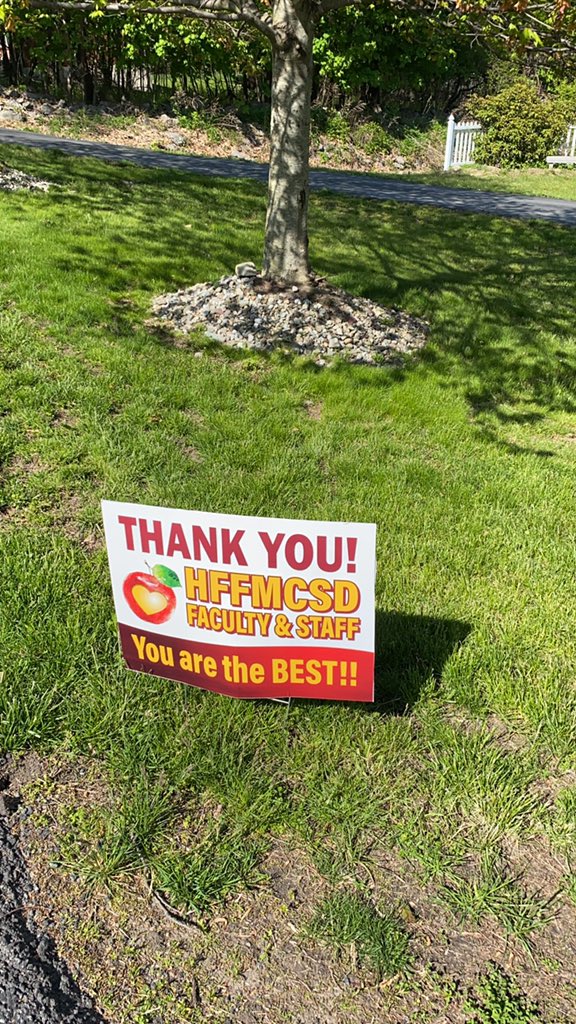 Thank you @HFFMCSD for our yard signs!